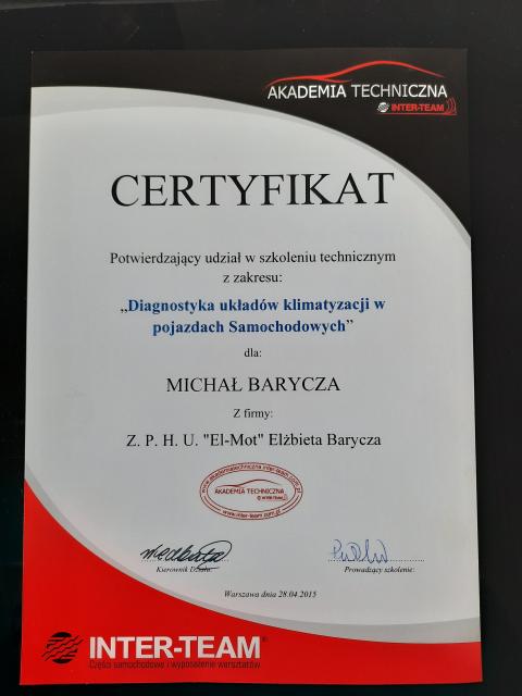 Galeria certificate #3